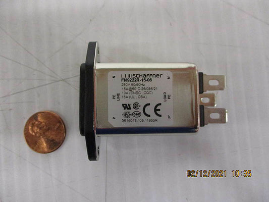 Open Box, Schaffner, FN9222R-15-06, PWR ENT RCPT IEC320-C14 PANEL QC
