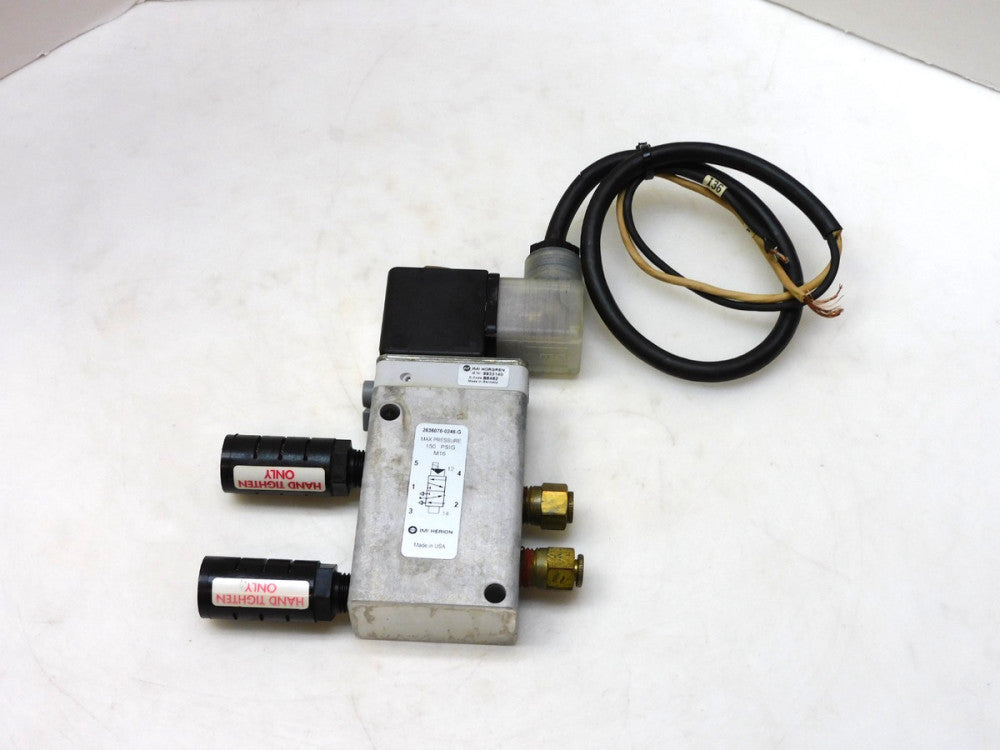 Herion Solenoid Valve 150Psi 120v coil 60Hz 2636070-0246-G