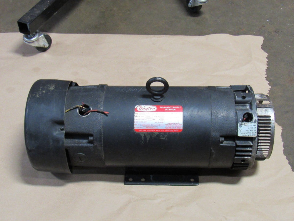 DAYTON PERMANENT MAGNET DC MOTOR 4Z379 1-1/2 HP 143TC 180VDC EM180-10 CLUTCH