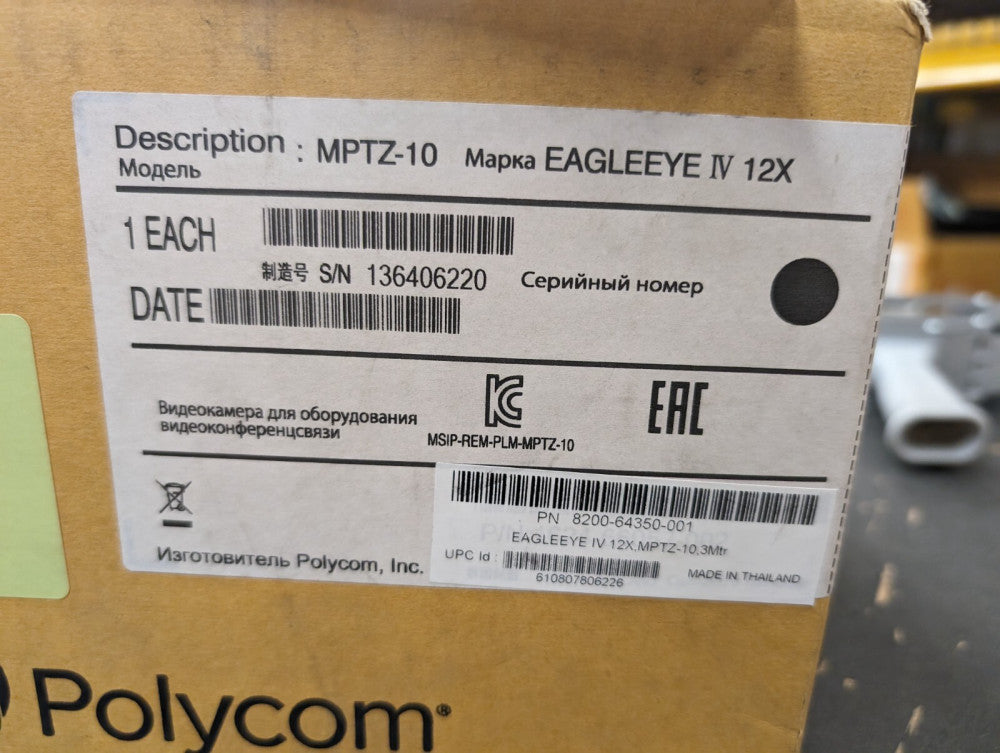 New, Polycom, 8200-64350-001, EagleEye IV 12x - Conference Camera