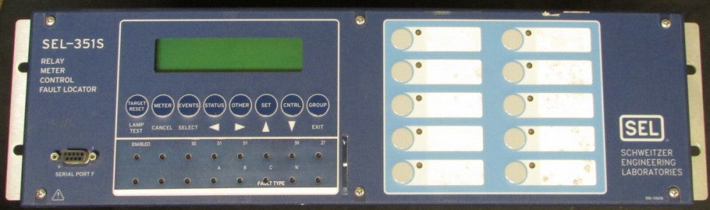 SCHWEITZER ENGINEERING SEL351S Relay Meter Control Fault Locator 0351S71H4355261