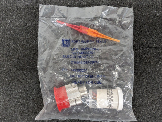 New, Amphenol, D38999/26FC8PN, Circular MIL Spec Connector 8P PLG SZ 13 PIN CBL