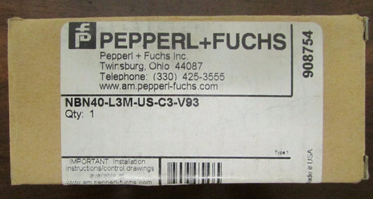 PEPPERL + FUCHS NBN40 L3M US C3 V93 Inductive Proximity Sensor 