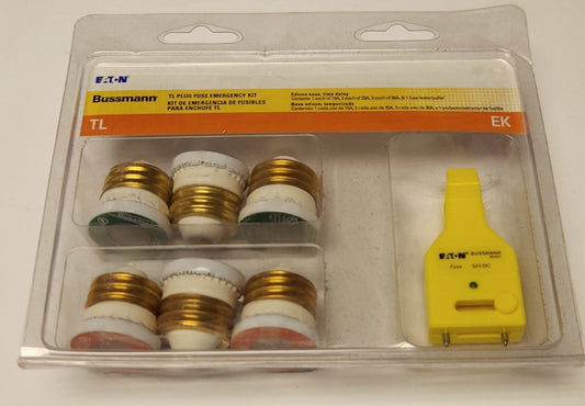 EATON COOPER BUSSMANN TL-EK Type TL Plug FUSE Emergency Kit TL EK 1 15 AMP 2 20
