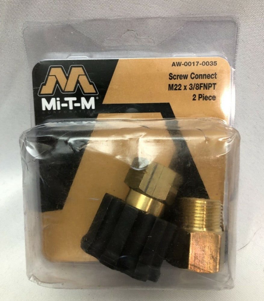 New Mi-T-M Pressure Washer Screw Connect 3/8"M x M22 17-0035 170035