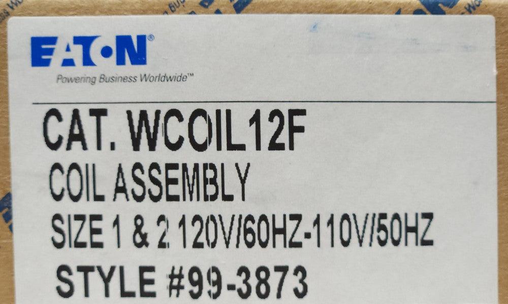 EATON CUTLER HAMMER WCOIL12F Low Range & Size 1 & Size 2 Advantage W200 W201