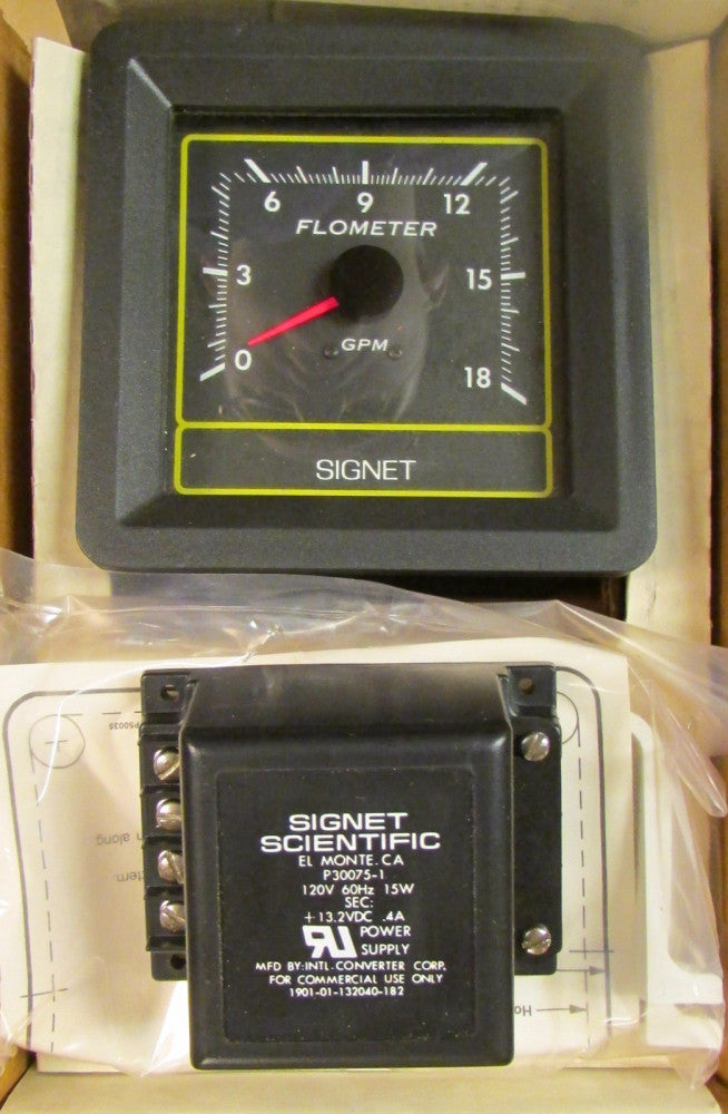 SIGNET P58440 Flowmeter 12 VDC 0-18 GPM MK 584