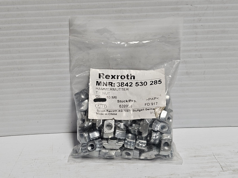 Lot of 58 Rexroth 3842530285 Hammermutter Drop-in T-Nut 10MM Slot M6