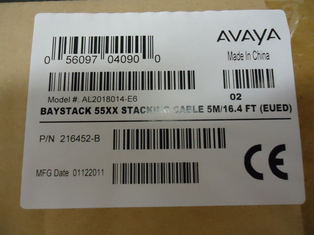 AL2018014-E6 AVAYA 55xx STACKING CABLE 5M/16.4FT BRAND NEW!