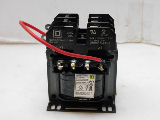 SQUARE D TRANSFORMER 9070TF100D2 0.1 kVA PRI: 240/480V SEC: 24V