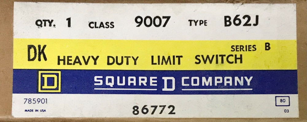 SQUARE D 9007 B62J Extended Wobble Stick Limit Switch 9007B62J