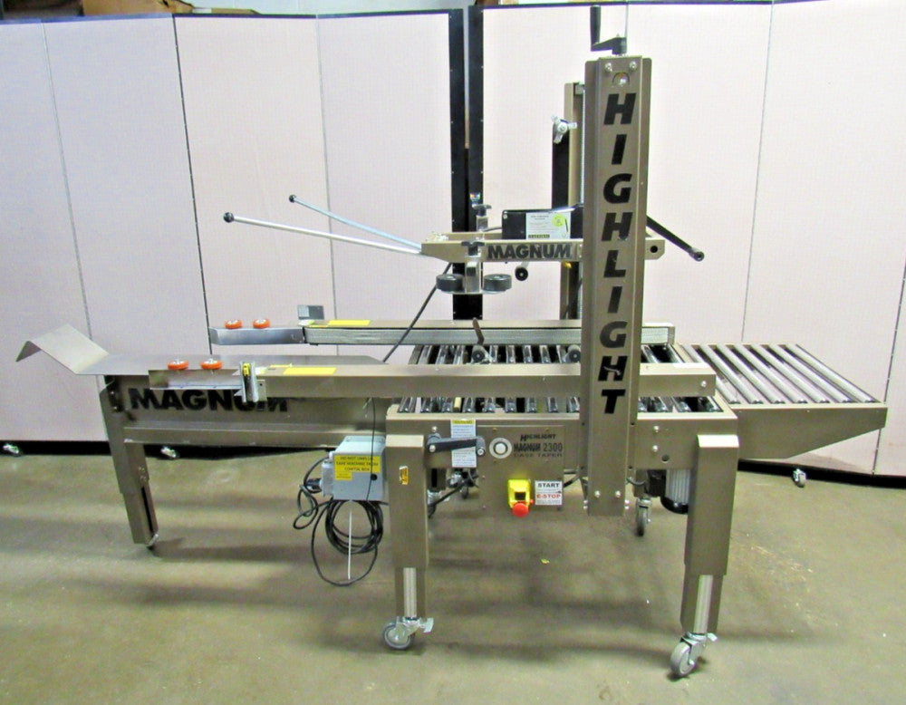 HIGHLIGHT MAGNUM 2300 T-TABLE BOX CASE TAPE SEALER FORMER TAPER 1PH 120V 2" Roll