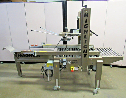 HIGHLIGHT MAGNUM 2300 T-TABLE BOX CASE TAPE SEALER FORMER TAPER 1PH 120V 2" Roll
