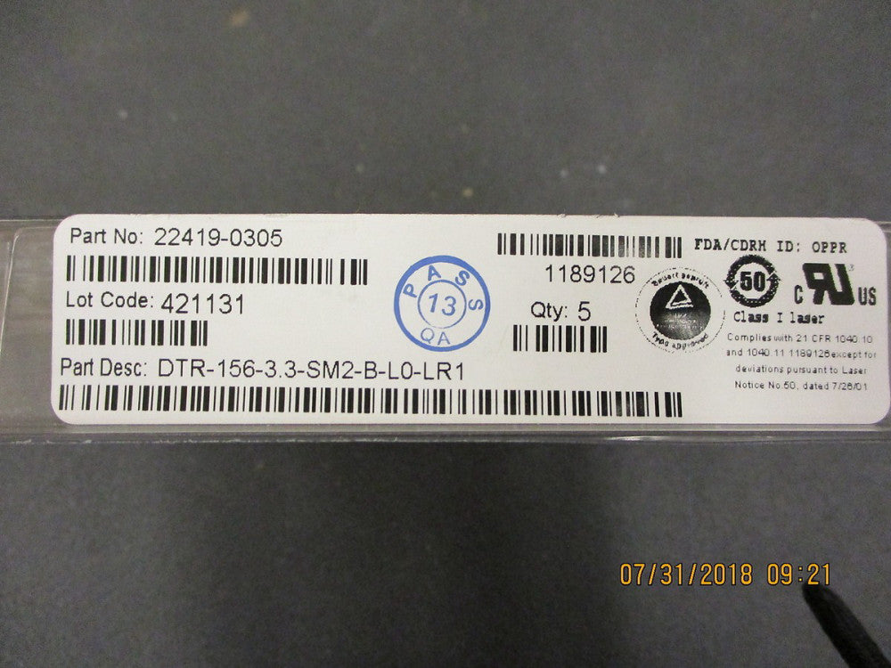 DTR-156-3.3-SM2-B-L0-LR1 OCP Optical Transceiver BRAND NEW!