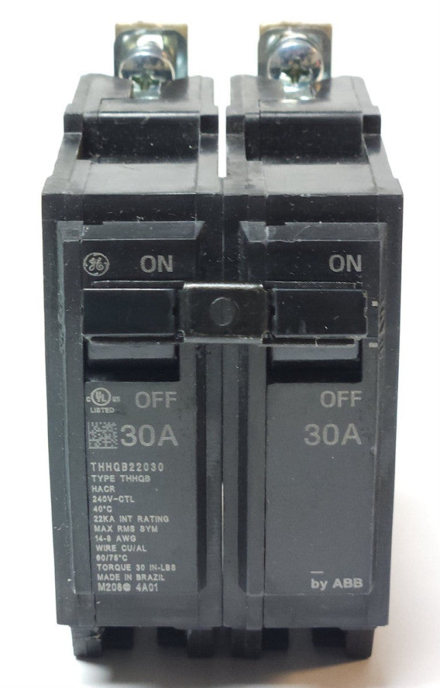 GENERAL ELECTRIC THHQB22030 2 Pole 30 AMP Type THHQB Circuit Breaker