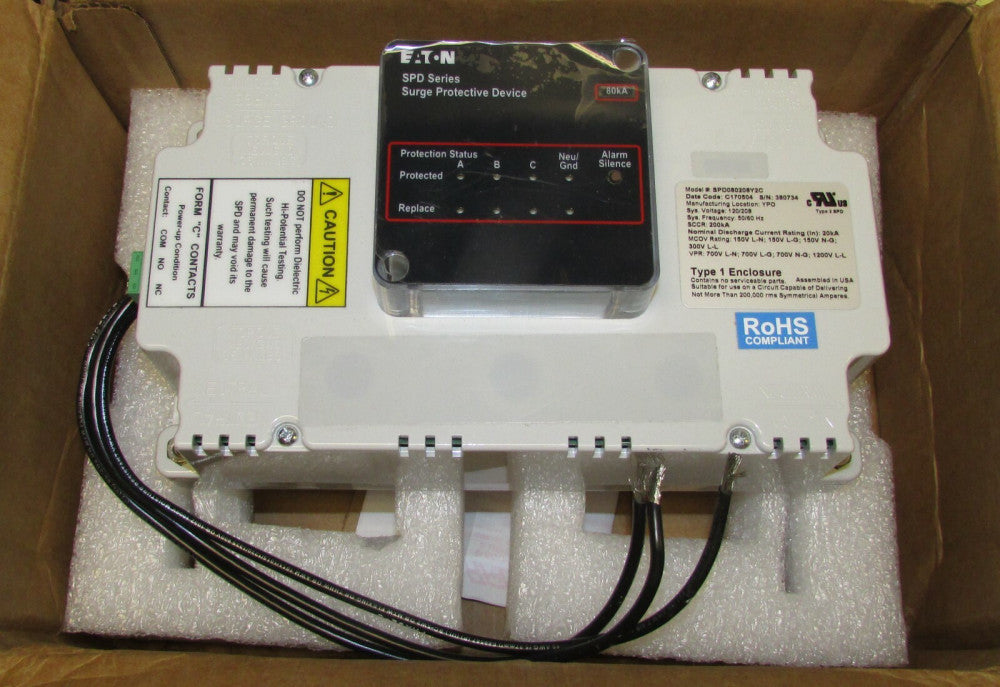EATON CUTLER HAMMER SPD080208Y2C SPD 80KA Surge Protection Device 605 0013C