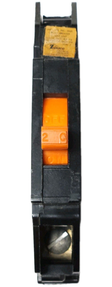 ZINSCO T 120 Single Pole 20 AMP MAGNETRIP Type T T20 Circuit Breaker ORANGE