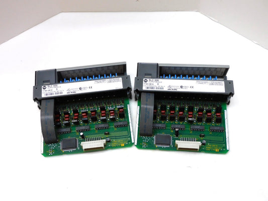 ALLEN BRADLEY SLC 500 OUTPUT MODULE 1746-OB16 SER D LOT OF 2 1 HAS BROKEN CLIP