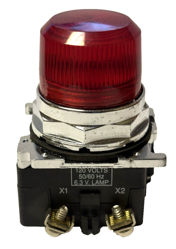 EATON CUTLER HAMMER 10250T181RP06 RED 120 VAC Illuminated Pilot Light