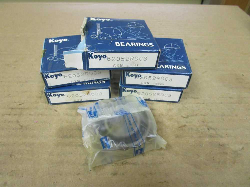 NEW LOT OF 5 KOYO SINGLE ROW BALL BEARING 62052RDC3