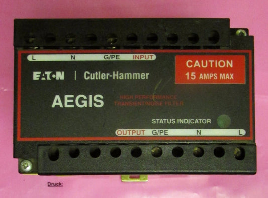 EATON CUTLER HAMMER AGSHWCH120N15XS AEGIS EMI Filter Surge Suppressor A0AS1H1028