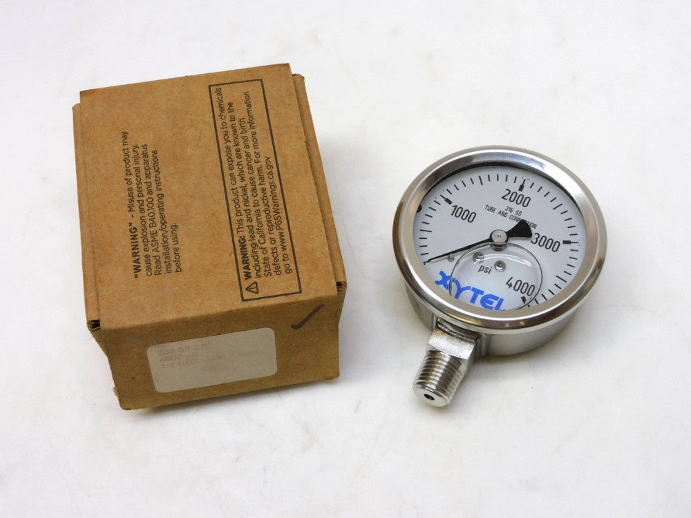 Xytel 233.53 Pressure Gauge 4000PSI 1/4" npt 2.5" face