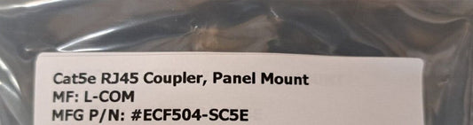 New, L-Com, ECF504-SC5E, N LINE COUPLER, RJ45 JACK to RJ45 JACK