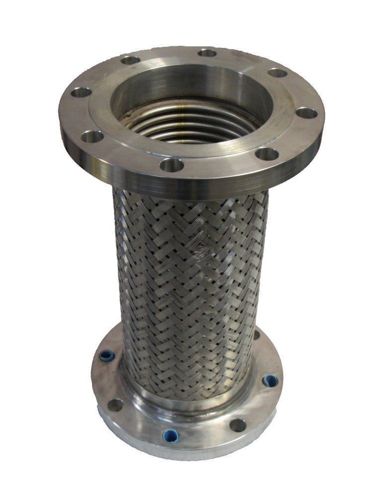Enlin F316/316L Stainless 8 Bolt Flange Braided Flex Hose Expansion Joint 6 X 18