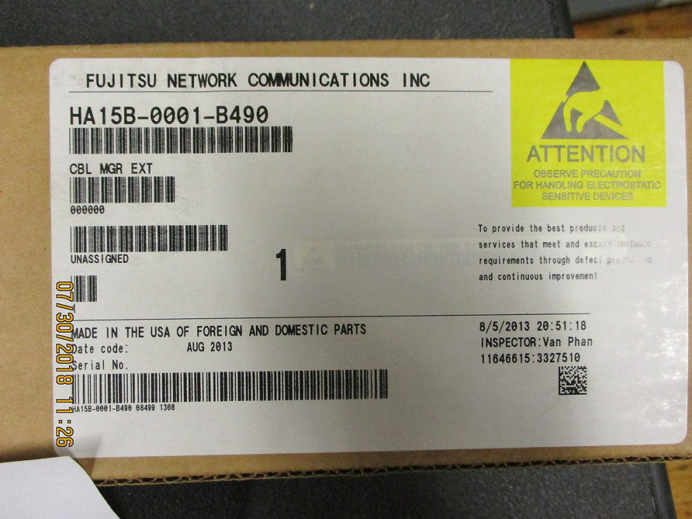 HA15B-0001-B490 Fujitsu CABLE MANAGER EXTENDER EX-EST BRAND NEW!