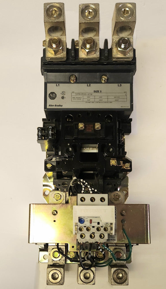 ALLEN BRADLEY 509 FOD A5N 120 VAC Size 5 Starter 100-300 AMP Thermal Overload