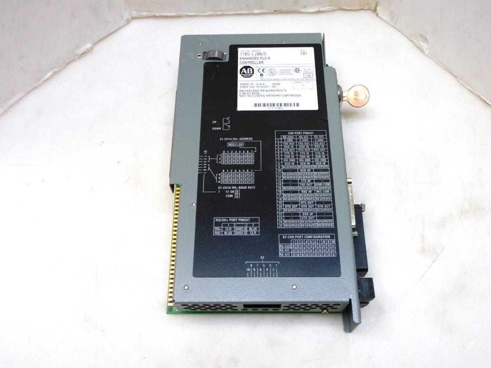 ALLEN BRADLEY 1785-L20B/E REV T01 ENHANCED PLC-5 CONTROLLER SER E F/W K W/ KEY