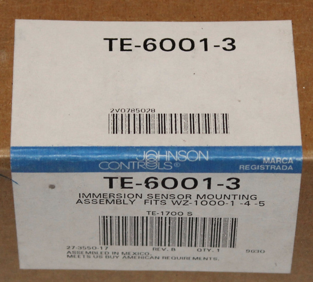 JOHNSON CONTROLS  TE 6001 3 WZ 1000 Sensor Mounting Kit