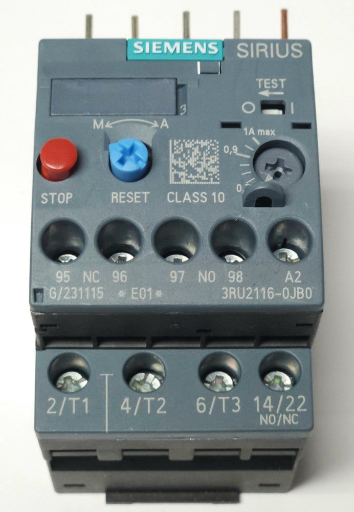 SIEMENS SIRIUS 3RU2116 0JB0 Electronic Overload Relay 0.7-1 AMP