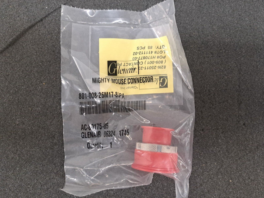 New, Glenair, 801-008-26M17-85PA, CONN PLUG MALE 85POS GOLD CRIMP