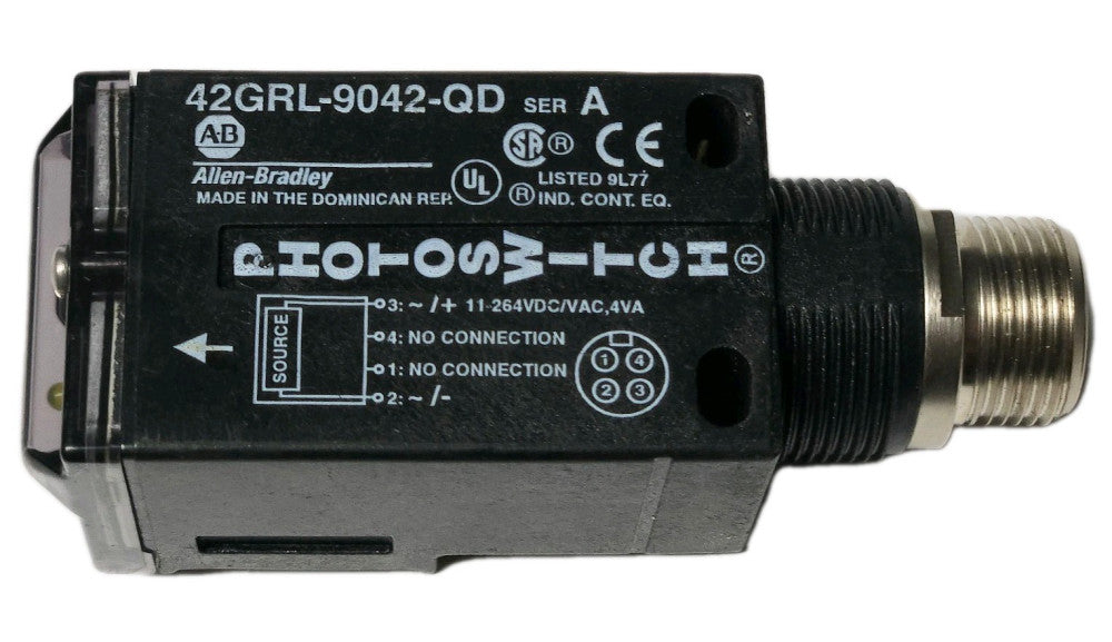 ALLEN BRADLEY 42GRL 9042 QD Transmitted Beam PHOTOSWITCH 11-264 VDC VAC