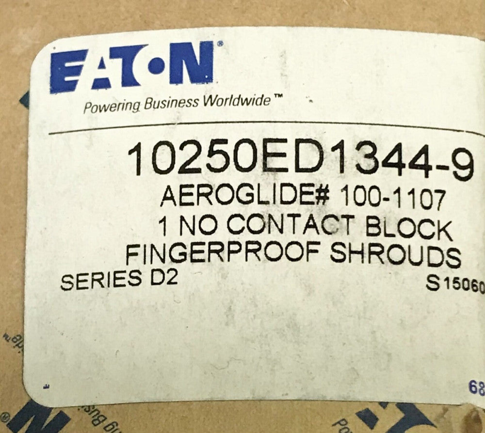 EATON CUTLER HAMMER 10250ED1344 9 AREOGLIDE #100-1107 1 NO Contact Block 1025T50