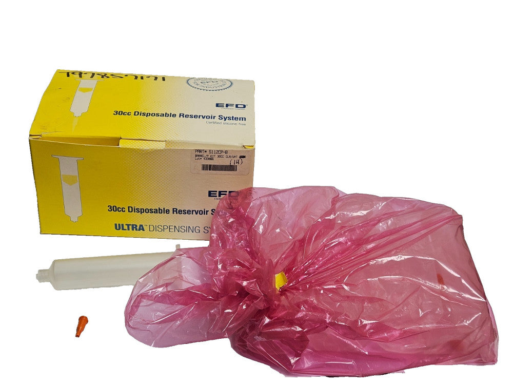 14Pc EFD Nordson Disposable Barrel Kit 5112CP-B 30CC New
