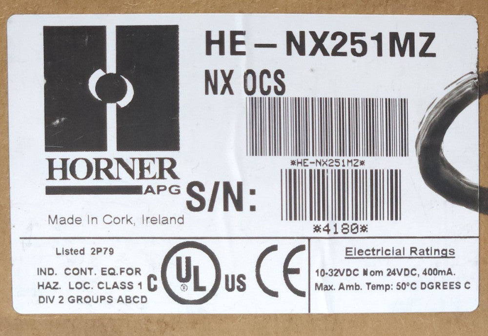 HORNER HE NX251MZ MONOCHROME ALL IN ONE LCD Control Panel Operator Controller