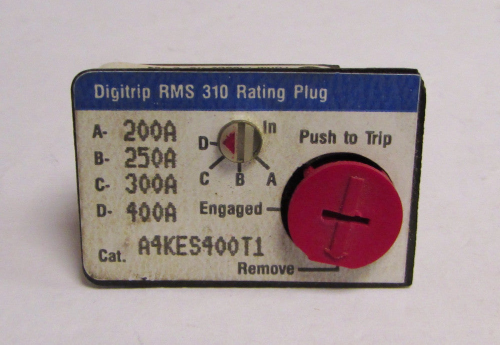CUTLER HAMMER AKES400T1 K Frame Adjustable Rating Plug 200-400 Amp 6612C40G22