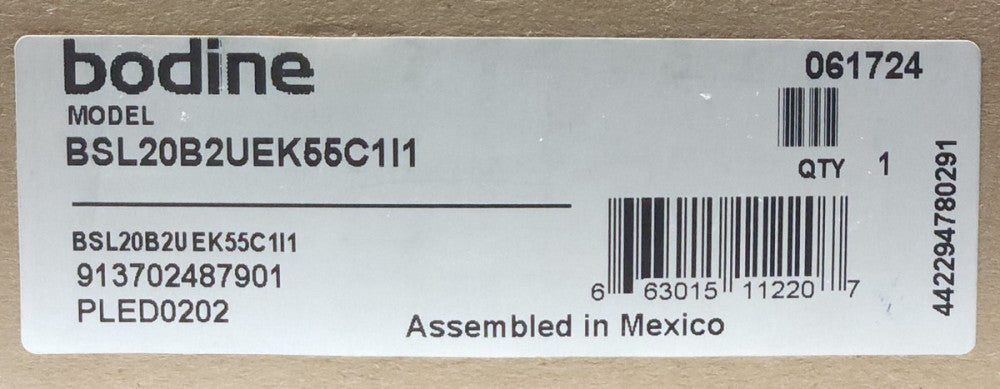 BODINE BSL20B2UEK55C1I1 High Output Emergency LED DRIVER 20W 1`20 277 VAC 20 WAT