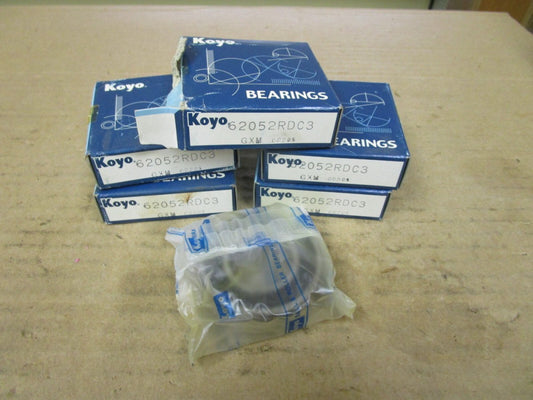 NEW LOT OF 5 KOYO SINGLE ROW BALL BEARING 62052RDC3