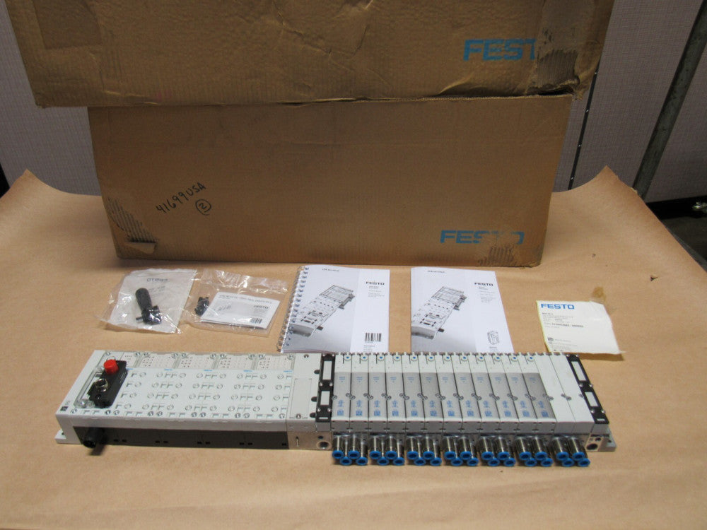 FESTO SOLENOID VALVE BANK ASSEMBLY MPA-FB-VI 530411 537952 VMPA-FB-EPL-GU