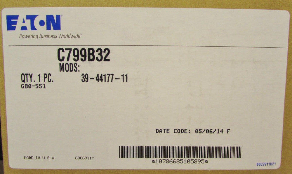 EATON CUTLER HAMMER C799B32 Sz 00-1 Nema 1 Starter Enclosure w Reset 39 44177 11