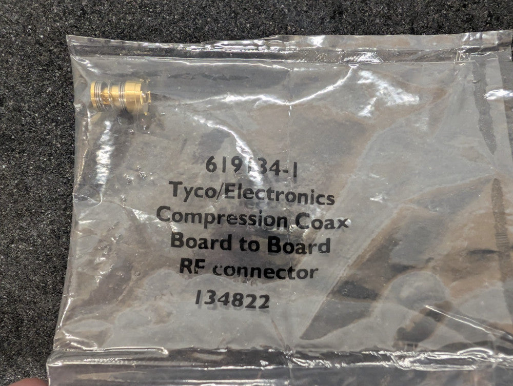 New, Tyco Electronics, 619134-1, CONN COMPRESS STACKER 50 OHM SMD