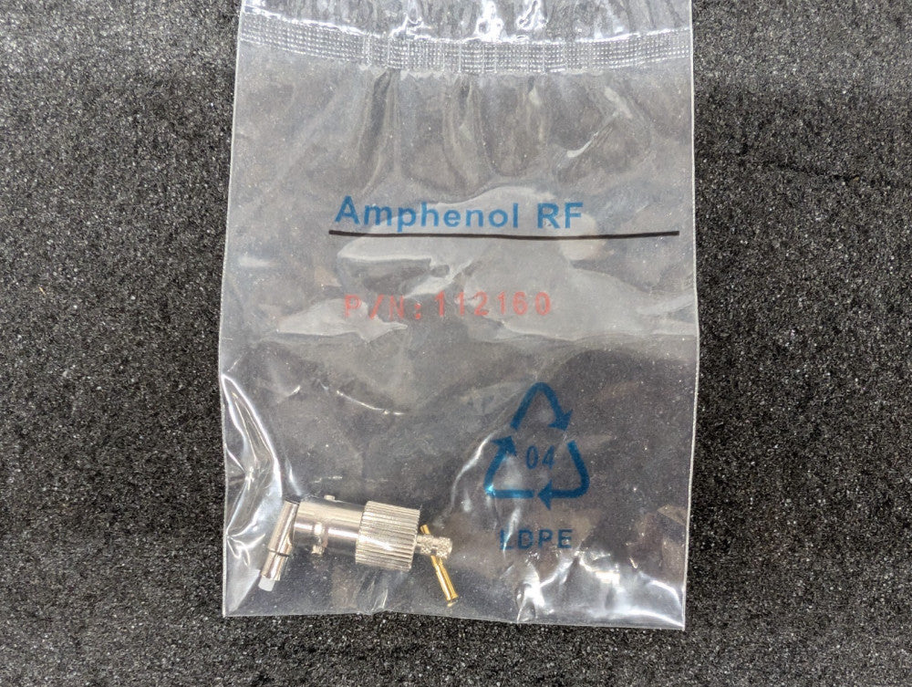 New, Amphenol, 112160, CONN BNC JACK STR 50 OHM CRIMP - Lot of 12pcs
