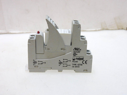 RELPOL RM84-2012-25-1024 RELAY 24VDC W/ BASE GZT80 & M41G
