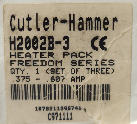 EATON CUTLER HAMMER H2002B-3 Freedom Series Heater PACK H2002B 3 .3750.607 AMP