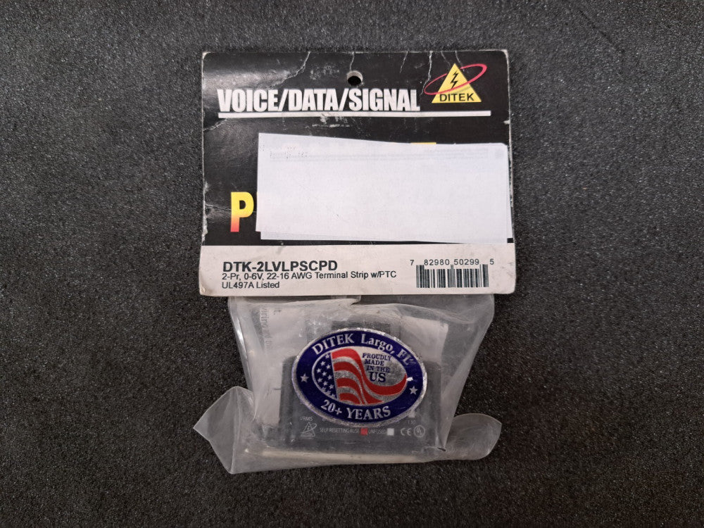 New, Ditek, DTK-2LVLPSCPD, Surge Protector 2-PR Terminal Strip