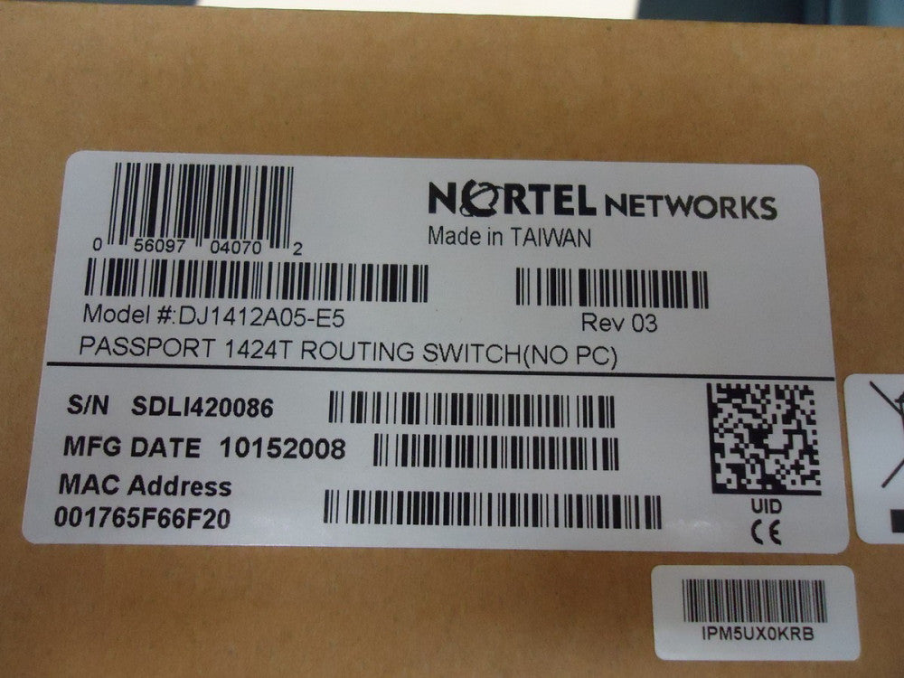 DJ1412A05-E5 NORTEL NETWORKS PASSPORT 1424T ROUTING SWITCH BRAND NEW!