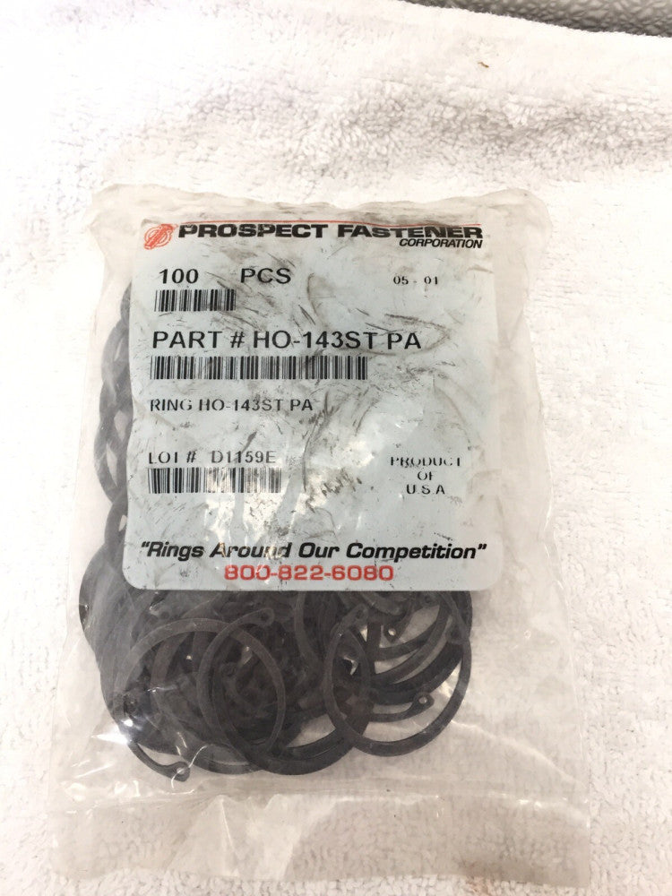 (pack of 100) Prospect Fastener H0-143 ST PA Standard Retaining Ring